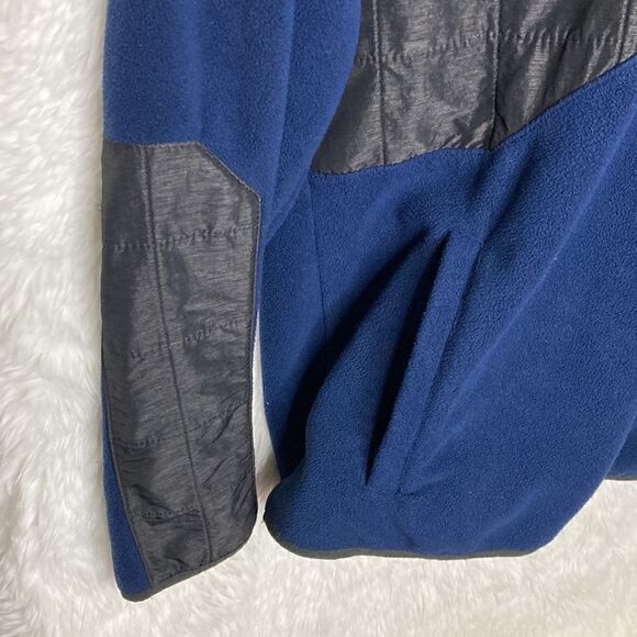 CALVIN KLEIN CK LOGO FULL ZIP  BLACK NAVY FLEECE JACKET Large - Picture 3 of 10